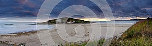 Sunset over Burgh Island and Bigbury Bay, Devon