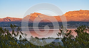 Sunset over Caballo Lake in New Mexico