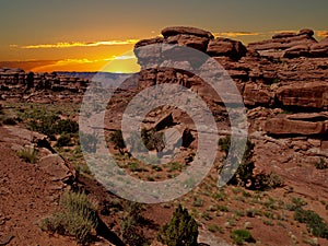 Sunset over Canyonlands in Moab, Utah
