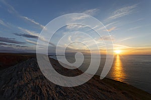 Sunset over Cardigan bay