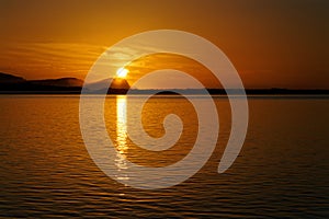 Sunset over the Catlins River, Owaka, south island, Aotearoa / New Zealand