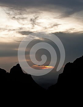 Sunset over Chisos Basin