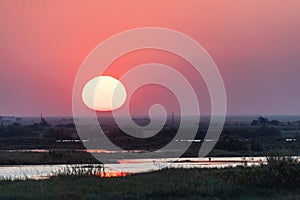 Sunset over the chobe river