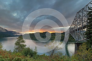 Sunset Over Columbia River photo