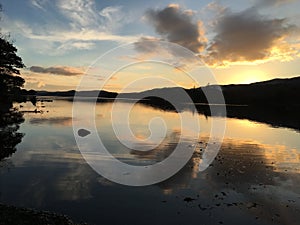 Sunset over Coniston Water