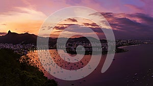 Sunset over Copacabana