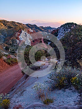 Sunset over Cottonwood Road in Grand Staircase