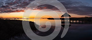 Sunset over the Currituck Sound photo