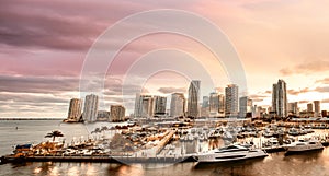 Sunset over Downtown Miami