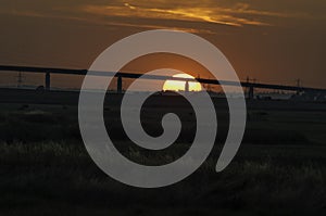 Sunset over Elmley Marshes