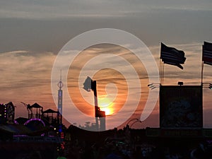 Sunset over the fair