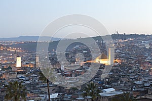 Sunset over Fes in Marocco