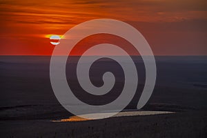 Sunset over the Flint Hills of Kansas