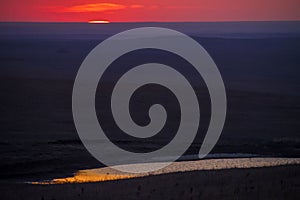 Sunset over the Flint Hills of Kansas