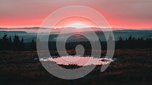 Sunset over a Forest