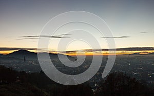 Sunset over Freiburg, Germany