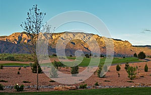 Sunset over the Sandia Mountains photo