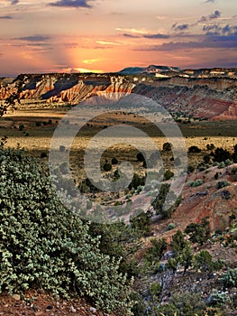 Sunset over Grand Staircase-Escalante National Monument in Utah