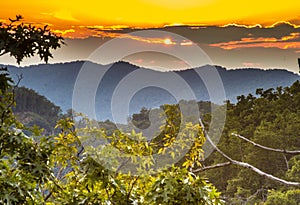 Sunset over Great Smoky Mountains