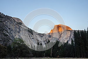 Sunset over Half Dome