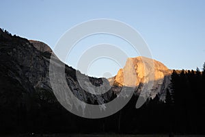 Sunset over Half Dome