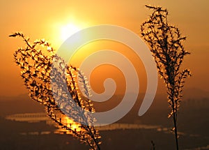 Sunset over the Han River, Seoul, South Korea