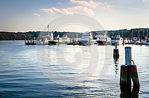 Sunset over a Harbor along the Connecticut River