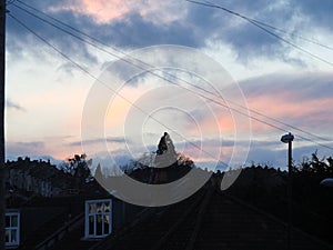 Sunset over horizon,Bristol, uk