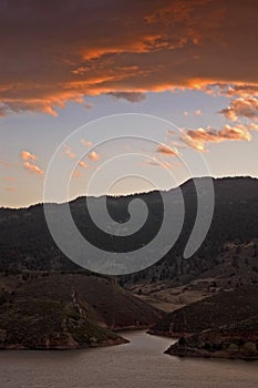 Sunset Over Horsetooth Lake