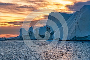 Sunset over the Icefjord, Greenland