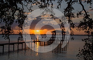 Sunset over Indian River, Florida