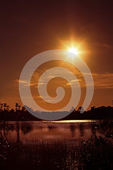 Sunset over Intracoastal Waterway