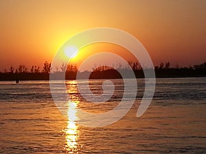 Sunset over Intracoastal Waterway