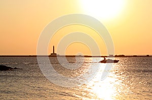 Sunset over the Ionian Sea, Gallipoli, Italy photo