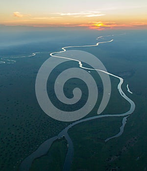 Sunset over the Kafue river