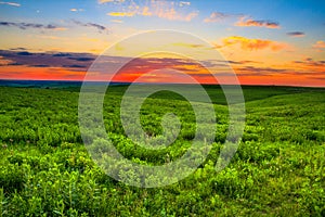 Sunset over the Kansas Flint Hills