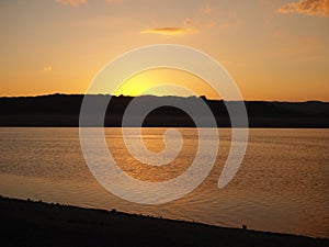 Sunset over the Kent Estuary at Arnside, Cumbria