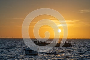 Sunset over Kerkennah - Tunisian archipelago