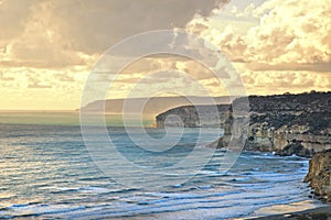 Sunset over Kourion coast