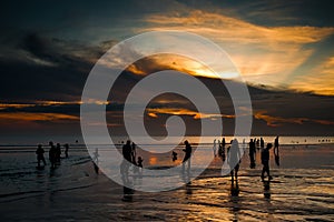 Sunset over Kuta Beach photo