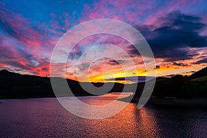 Sunset over Ladybower Reservoir