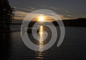 Sunset over Lake Gaston