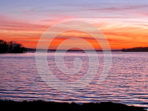 Sunset Over Lake Geneva, Wisconsin