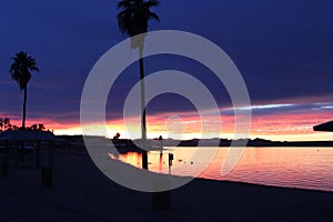 Sunset over Lake Havasu Arizona