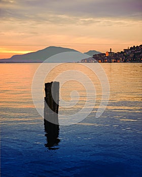 Sunset over Lake Iseo