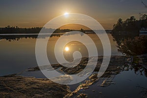 Sunset Over Lake Muskoka in Ontario