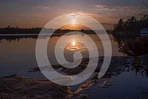 Sunset Over Lake Muskoka in Ontario
