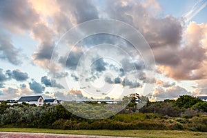 Sunset over the links golf course estate in St Francis.