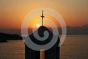 Sunset over the little chappel