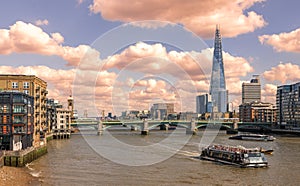 Sunset over London, a view on UK capital